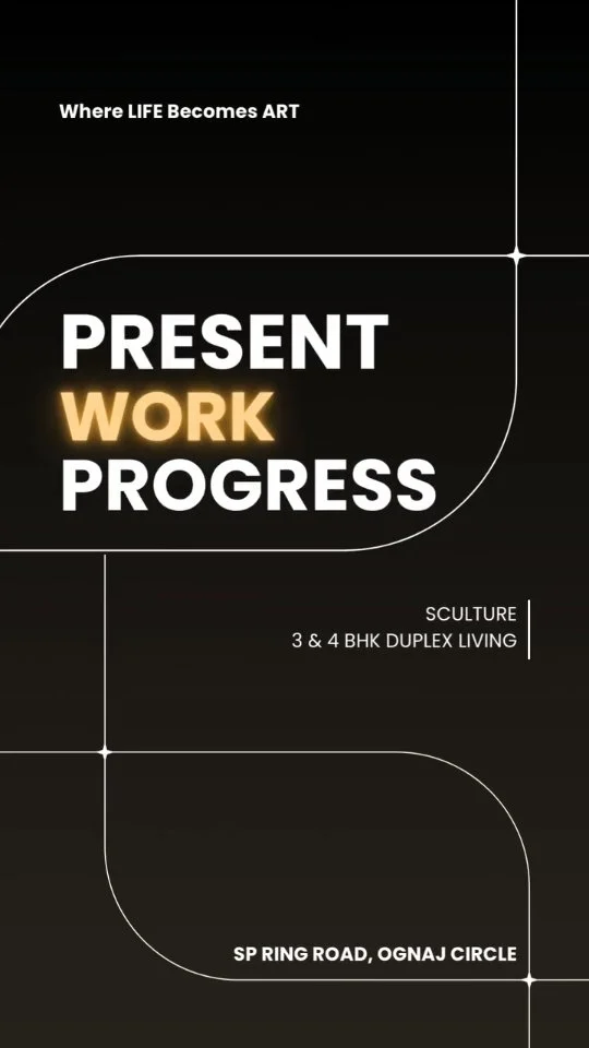 Sculpture Current Work Progress
-------------------------------
SHOW SAMPLE READY
DUPLEX BUNGLOWS FEELING AT HEIGHT
POSESSION : DEC - 2027
DUPLEX FEELING AT VARIOUS FLOOR LEVEL
-------------------------------
For more information
📞 97140 11777, 99254 44422
📍 Ognaj Circle, S.P. Ring Road, Ahmedabad, Gujarat, INDIA
-------------------------------
#Sculpture  #3bhk #3bhkflats #ReraApproved #ConstructionLegacy #VaishnodeviCircle #OgnajCircle #DuplexLiving  #SkyBunglows #SampleHouseReady #LuxuryLiving #DuplexFlats #RealEstate #Bunglows #Ahmedabad #AhmedabadRealEstate